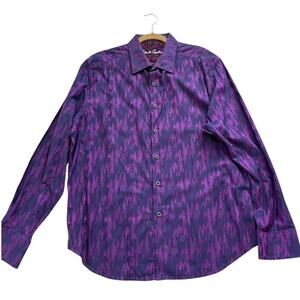 Robert Graham Purple Forest Print Shirt in 2XL. In good condition